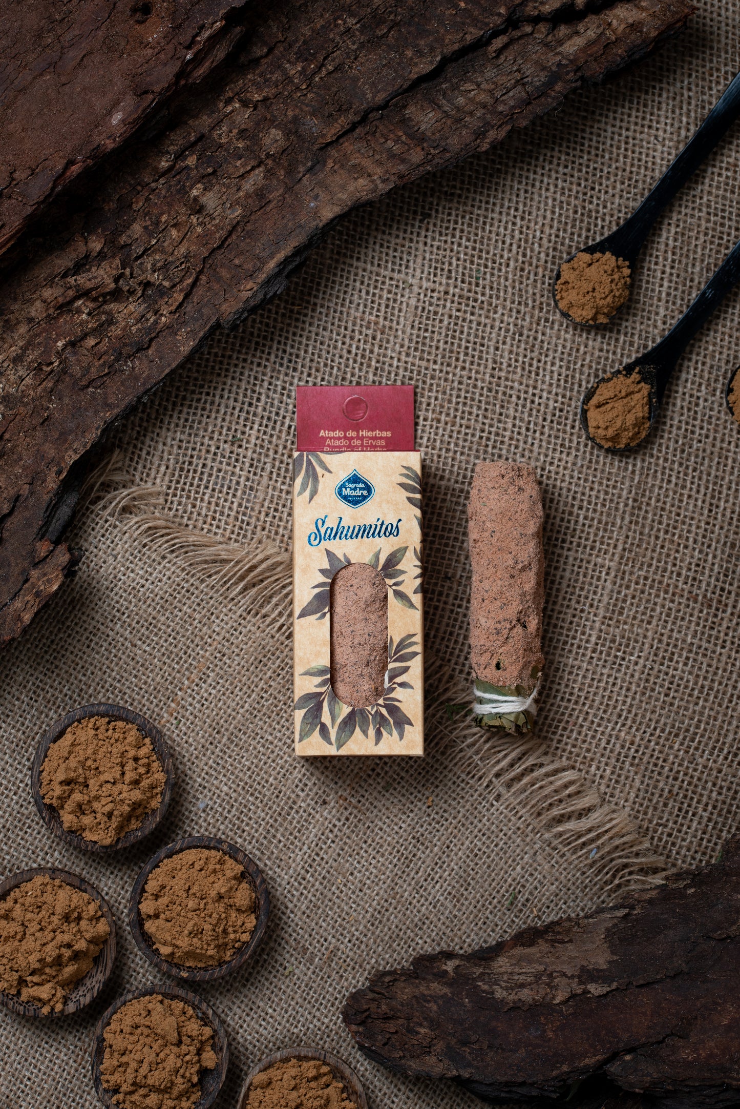 Baghetă S de smudging cu Santal pentru armonie, introspecție și vindecare (SAGRADA MADRE – Sahumito)