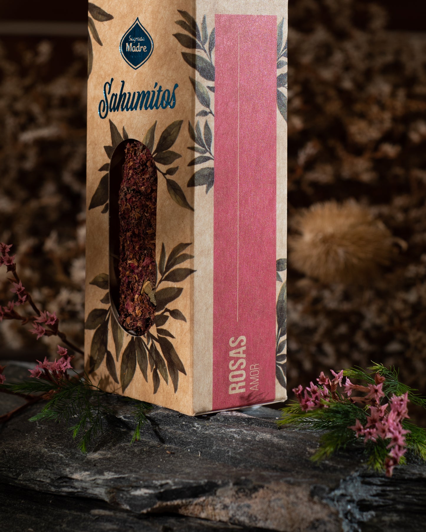 Baghetă S de smudging cu Trandafir pentru amplificarea iubirii (SAGRADA MADRE – Sahumito)