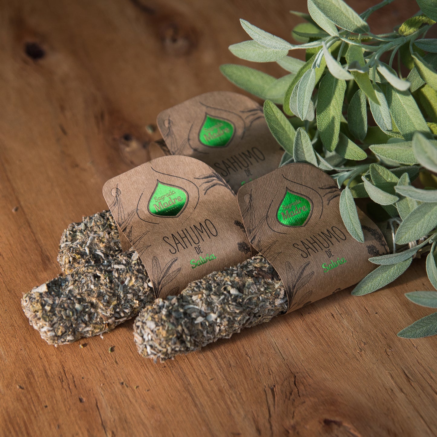 Baghetă de smudging cu Salvie pentru purificare și curățare energetică (SAGRADA MADRE – Sahumos)