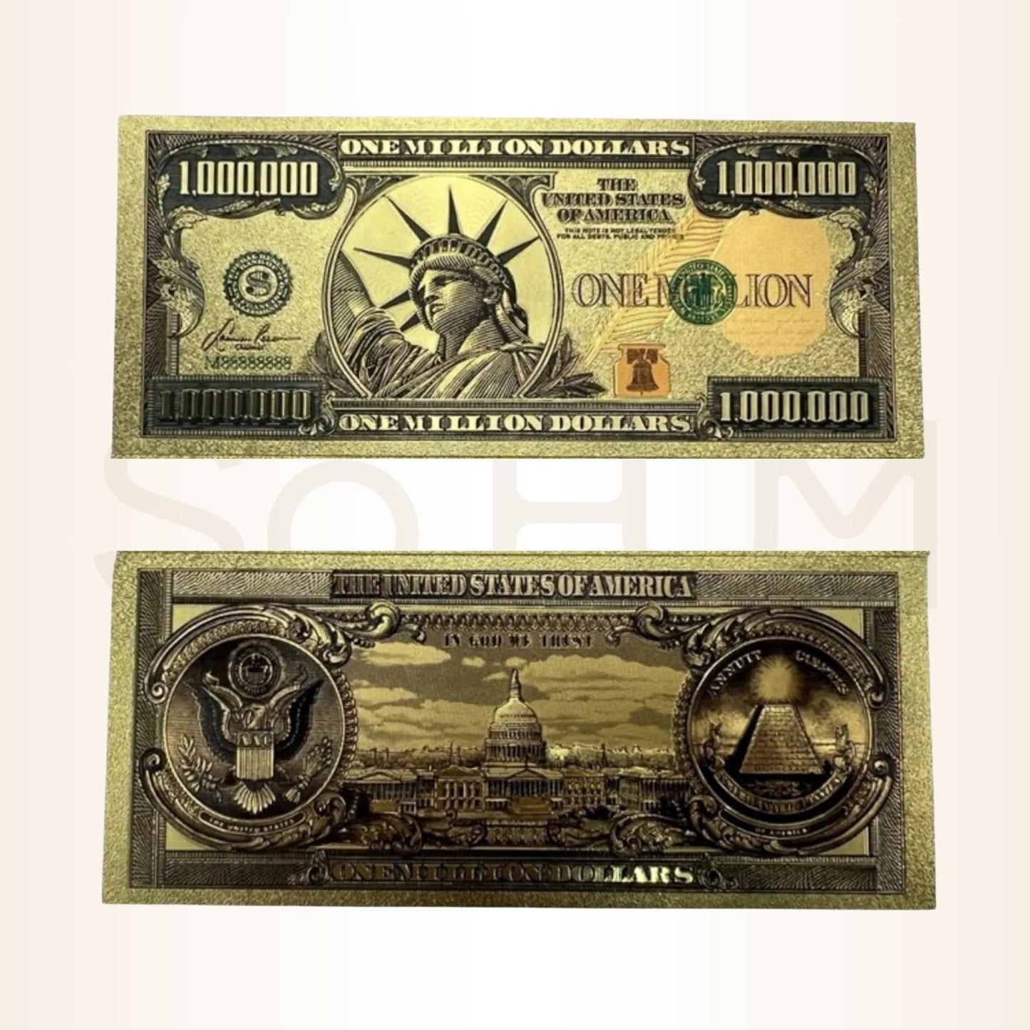 Bancnotă 1 Milion Dolari pentru protecția banilor Cash