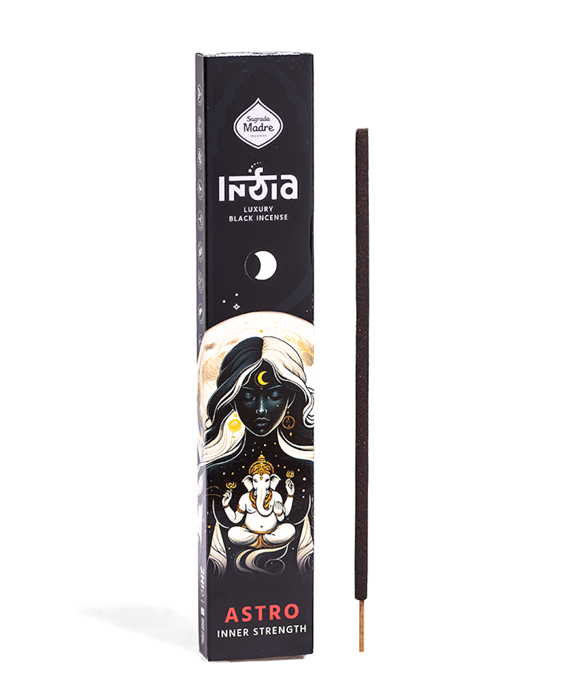 Bețișoare parfumate Astro pentru forță interioară (SAGRADA MADRE – India Black)