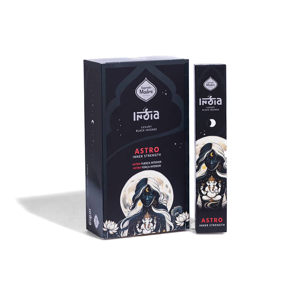 Bețișoare parfumate Astro pentru forță interioară (SAGRADA MADRE – India Black)