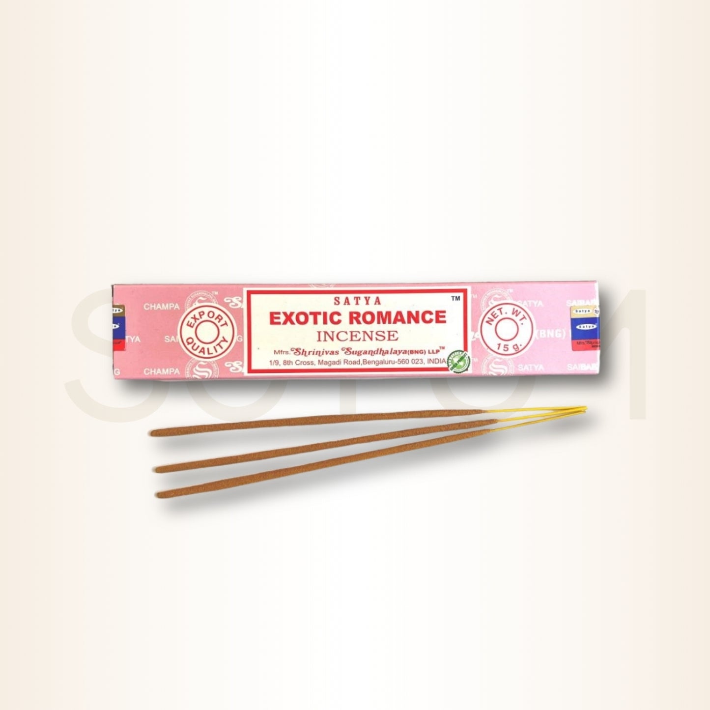 Bețișoare parfumate Exotic Romance pentru amplificarea iubirii (SATYA)