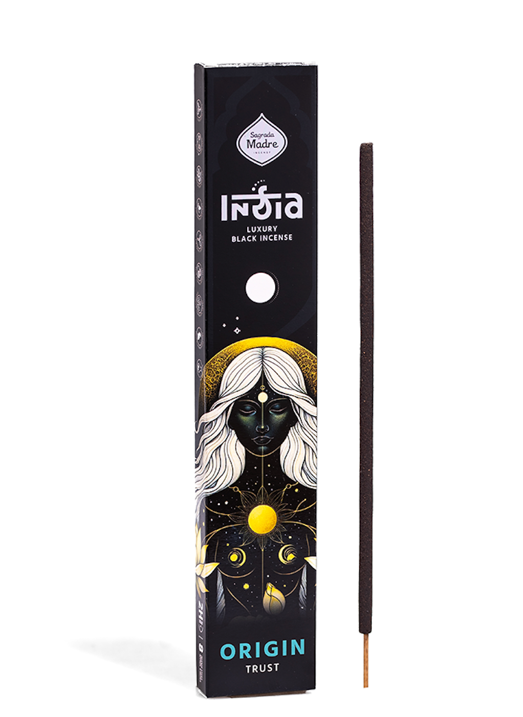 Bețișoare parfumate Origin pentru încredere (SAGRADA MADRE – India Black)