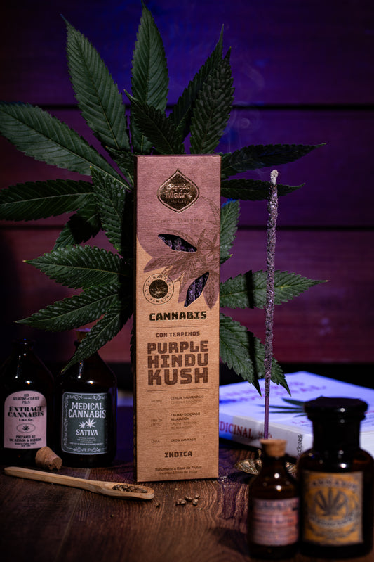 Bețișoare parfumate Purple Hindu Kush cu cireșe și migdale pentru relaxare (SAGRADA MADRE - Cannabis)