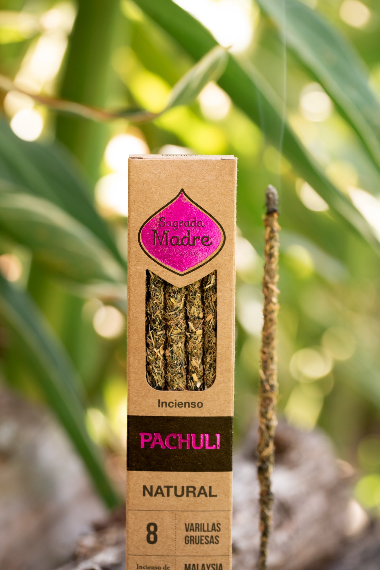 Bețișoare parfumate cu Pachuli pentru amplificarea pasiunii și a iubirii (SAGRADA MADRE - Natural)