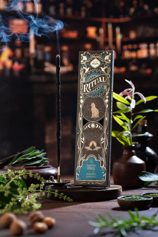 Bețișoare parfumate cu Salvie și Benzoin pentru Manifestare (SAGRADA MADRE - Ritual)