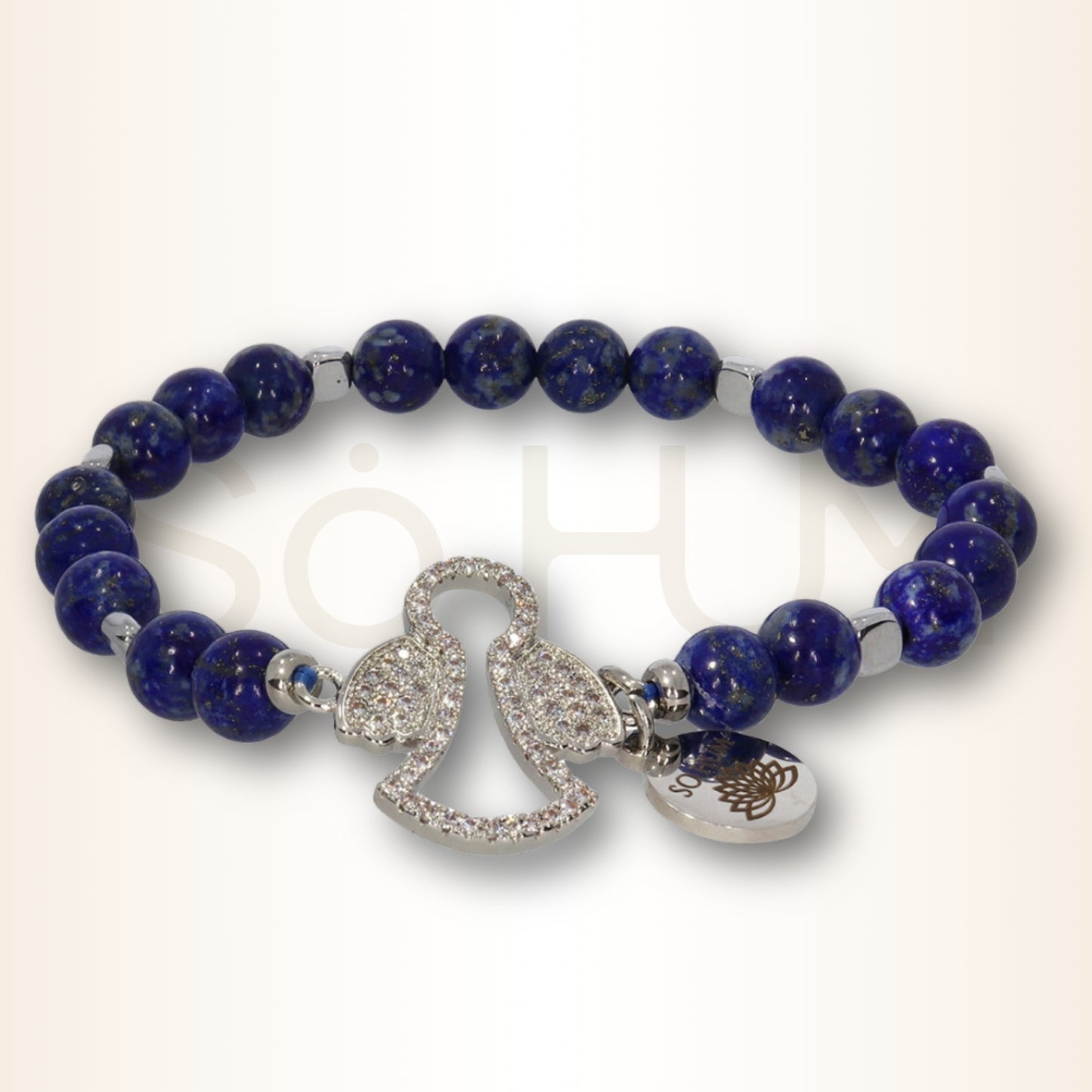 Brățara cu Arhanghelul Raguel și Lapis Lazuli pentru protecție și armonie