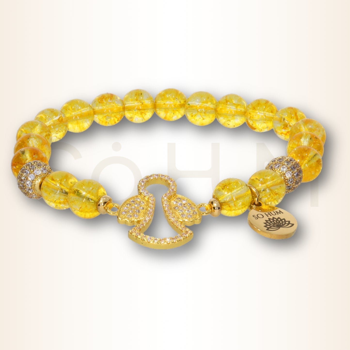 Brățara intuiției Divine cu Arhanghelul Gabriel și cristale naturale de Citrin