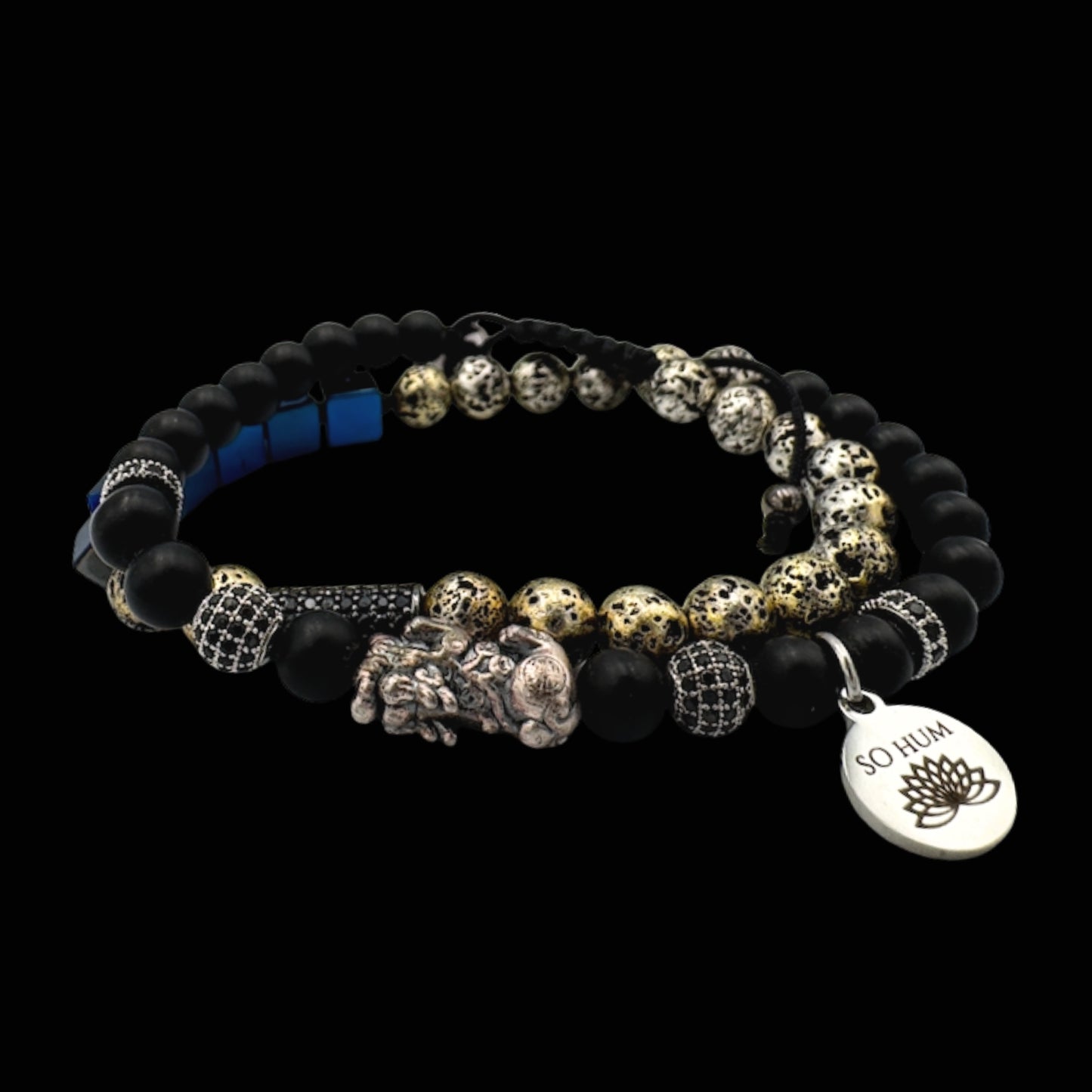 Brățară dublă cu Pi Xiu pentru amplificarea fluxului financiar și protecția banilor