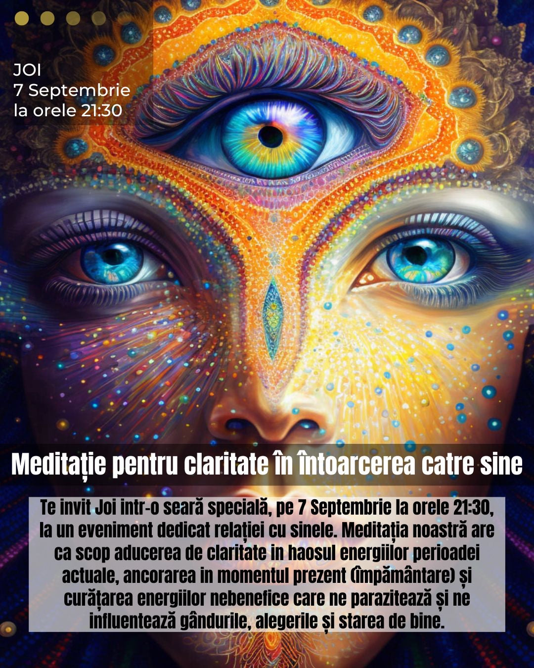 Meditație pentru claritate în întoarcerea catre sine