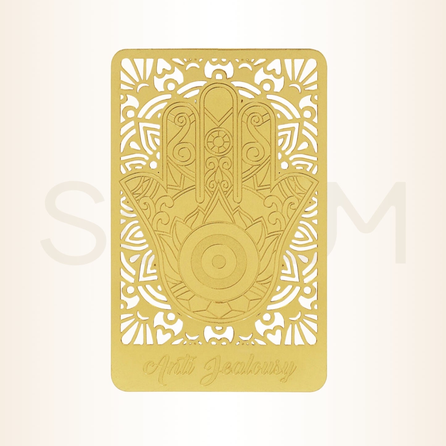 Card cu Hamsa contra Geloziei și a Deochiului