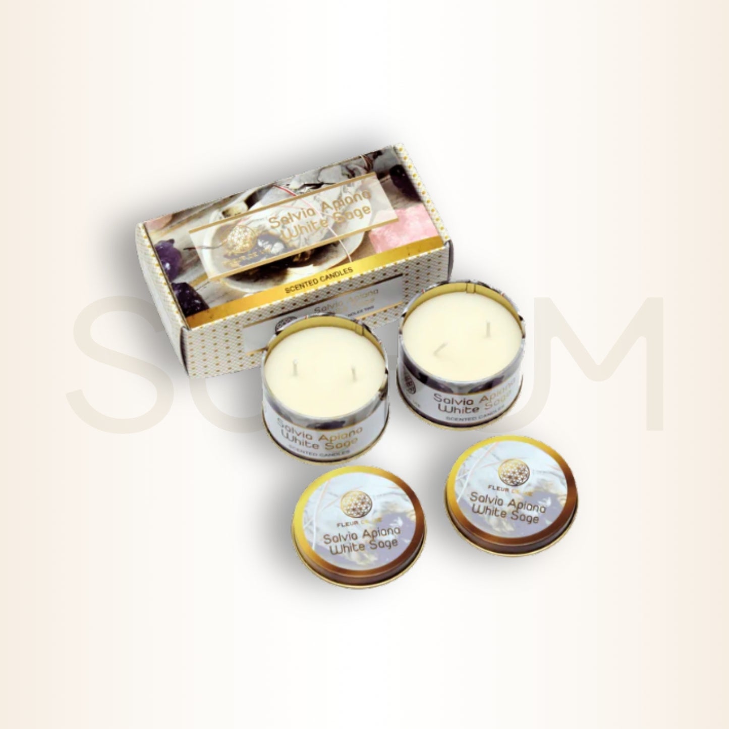 FLEUR DE VIE – SALVIA APIANA - Lumânări luxuriante pentru curățarea energetică și armonizarea spațiului