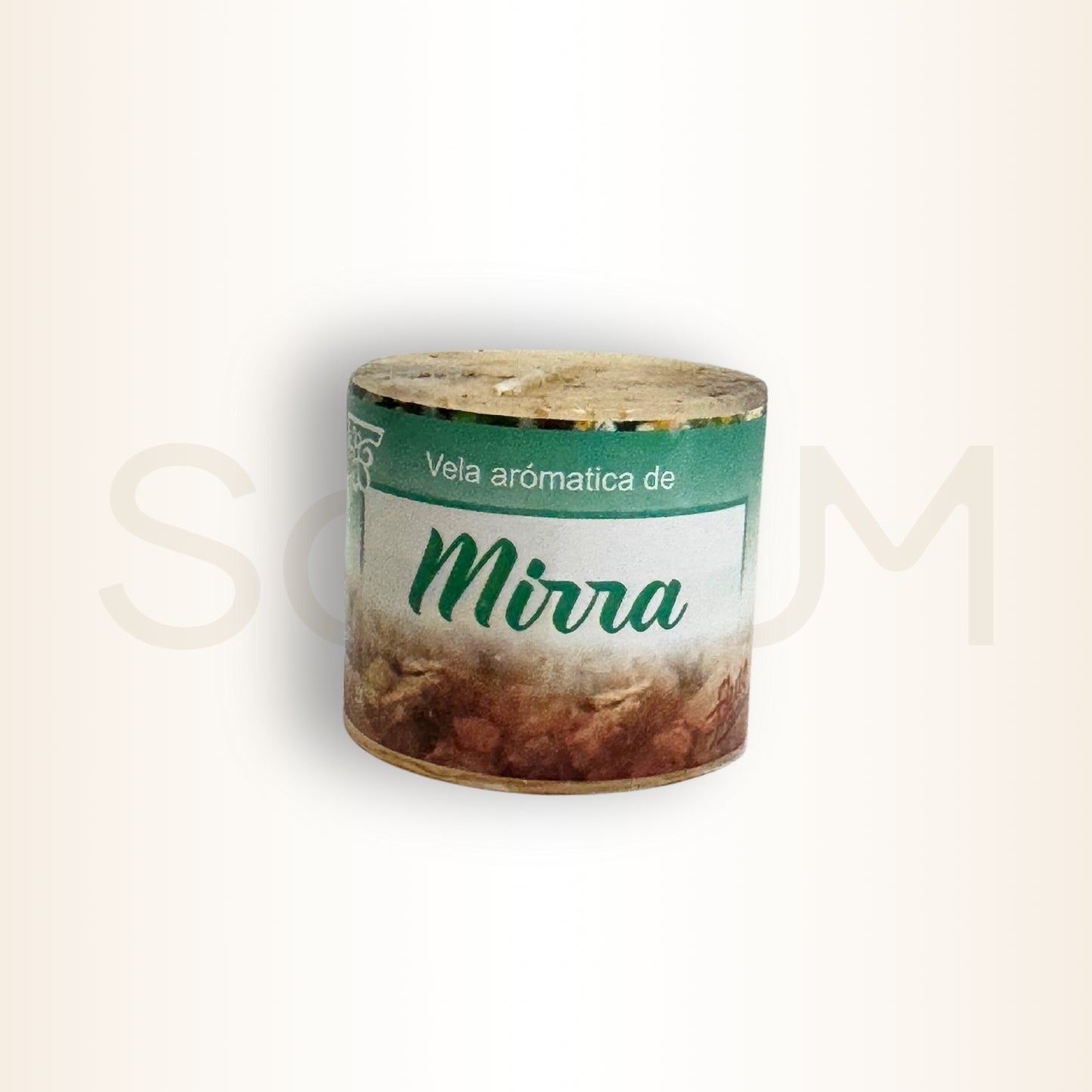 Lumânare ritualizată pentru protecție spirituală profundă și ancorare cu smirnă (Mirra)