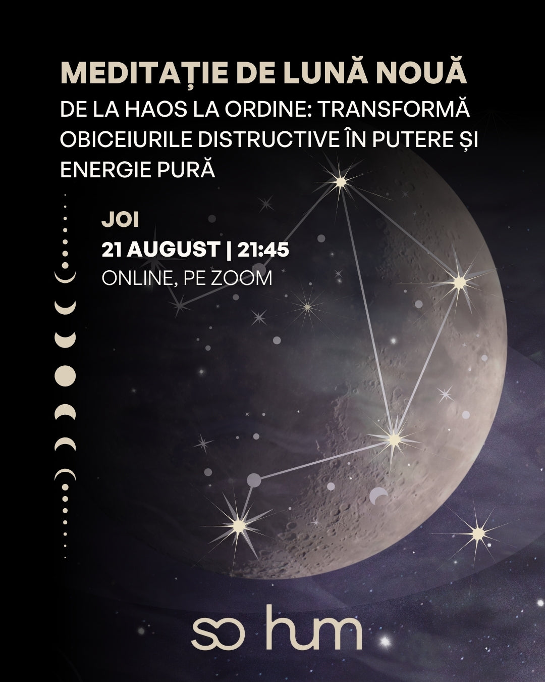 Meditație de Lună Nouă - De la haos la ordine: transformă obiceiurile distructive în putere și energie pură