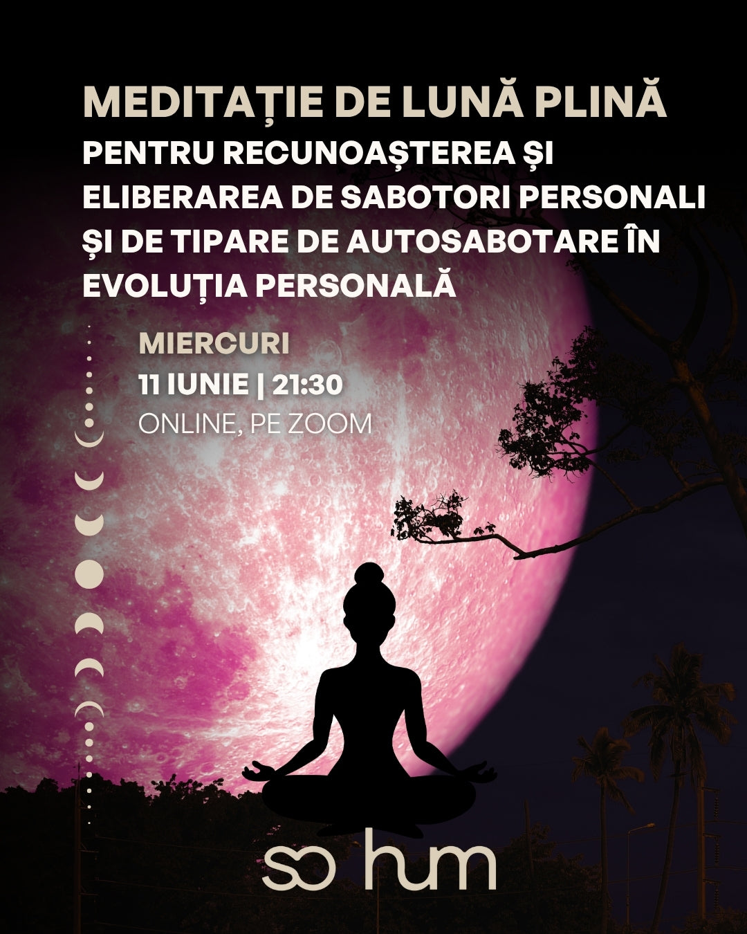 Meditație de Lună Plină pentru recunoașterea și eliberarea de sabotori personali și de tipare de autosabotare în evoluția personală