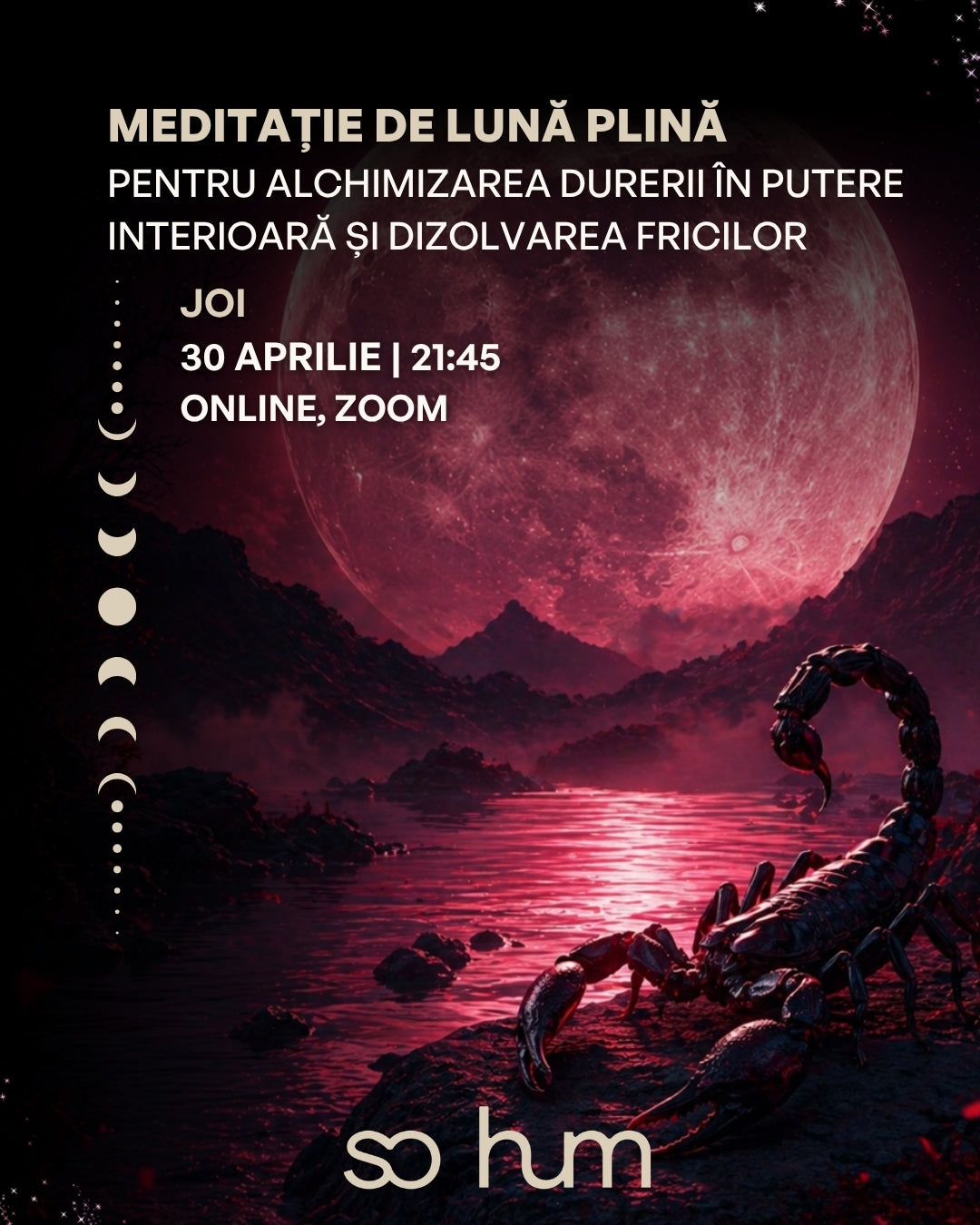 Meditație de Lună Plină pentru alchimizarea durerii în putere interioară și dizolvarea fricilor