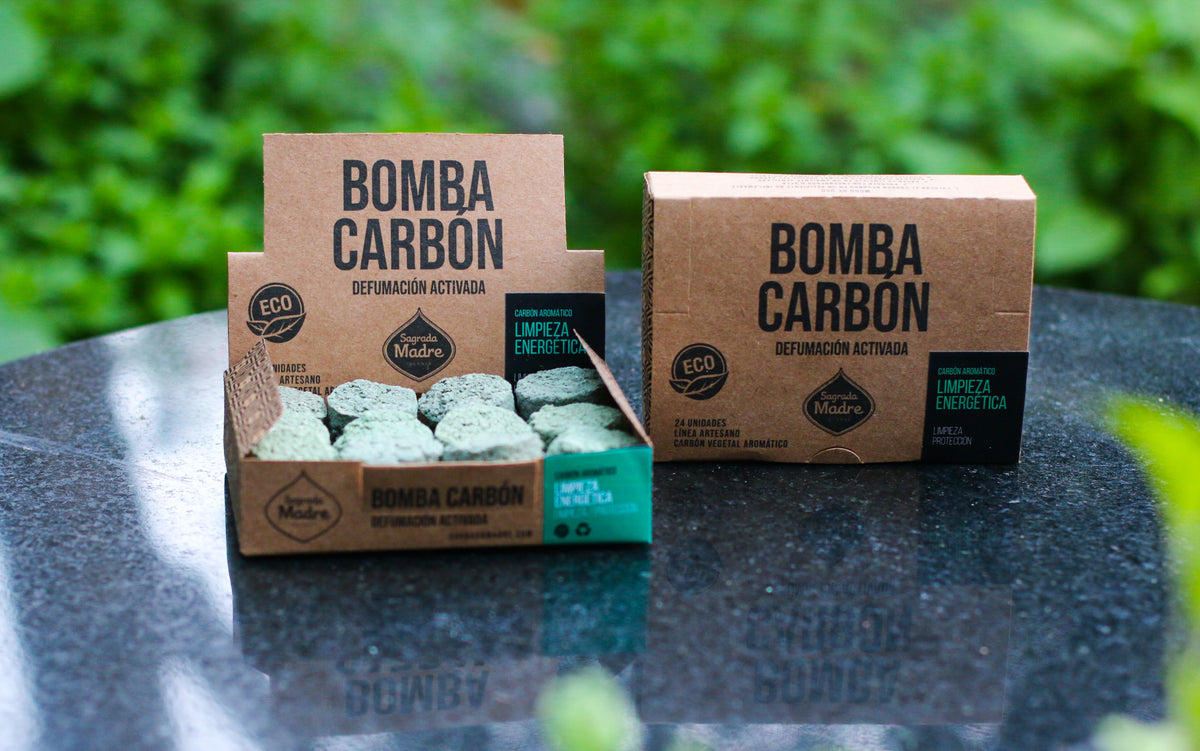 Pastile de fumigație cu cărbune natural vegetal și mix de rășini pentru curățare energetică și purificare x24 (SAGRADA MADRE - Bomba Carbon)