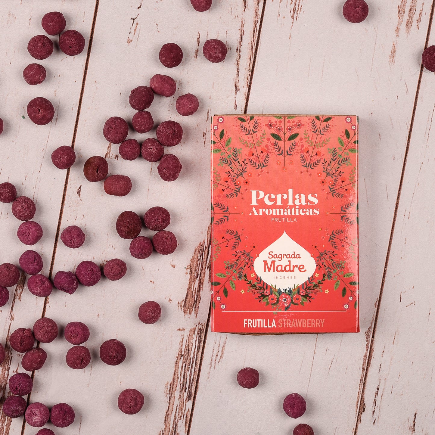 Perle aromatice cu Căpșune pentru bucurie și energie pozitivă (SAGRADA MADRE - Perlas Aromaticas)