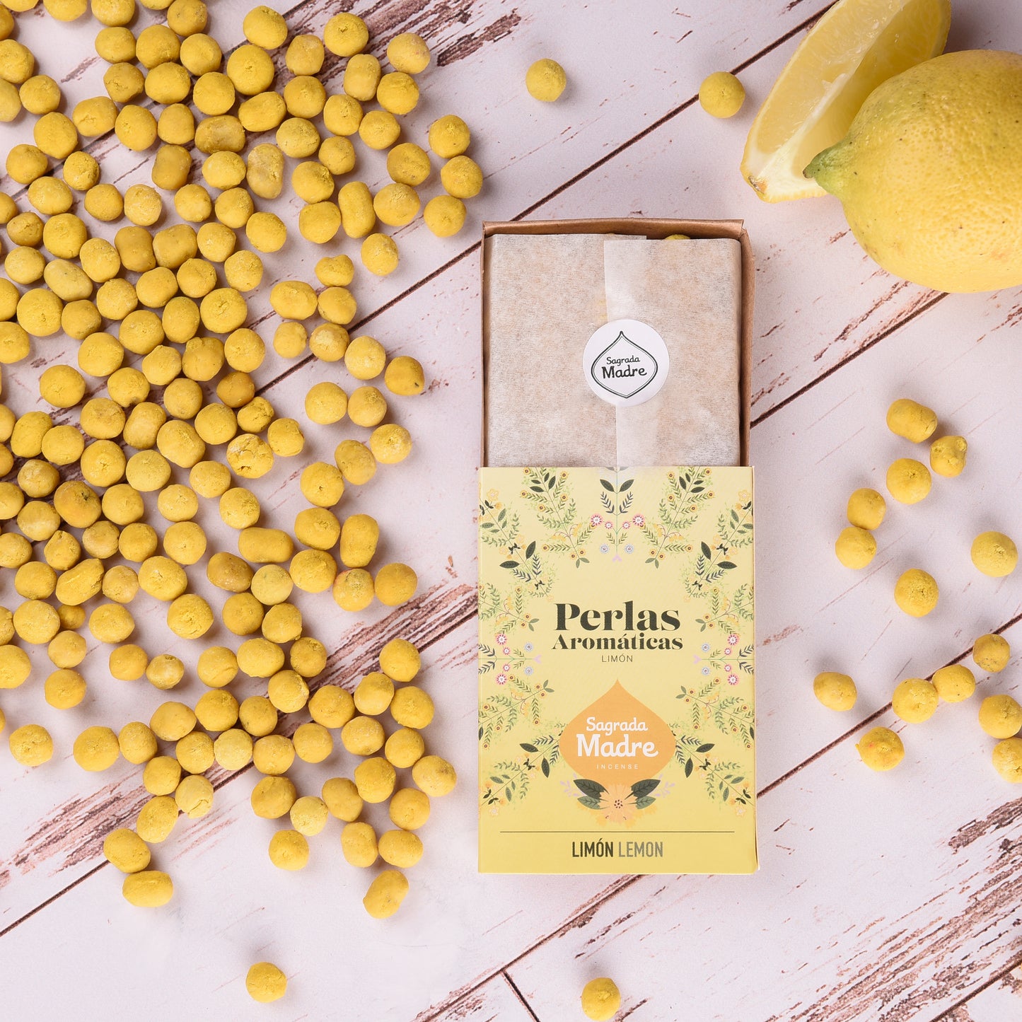 Perle aromatice cu Lămâie pentru energie și creativitate (SAGRADA MADRE - Perlas Aromaticas)