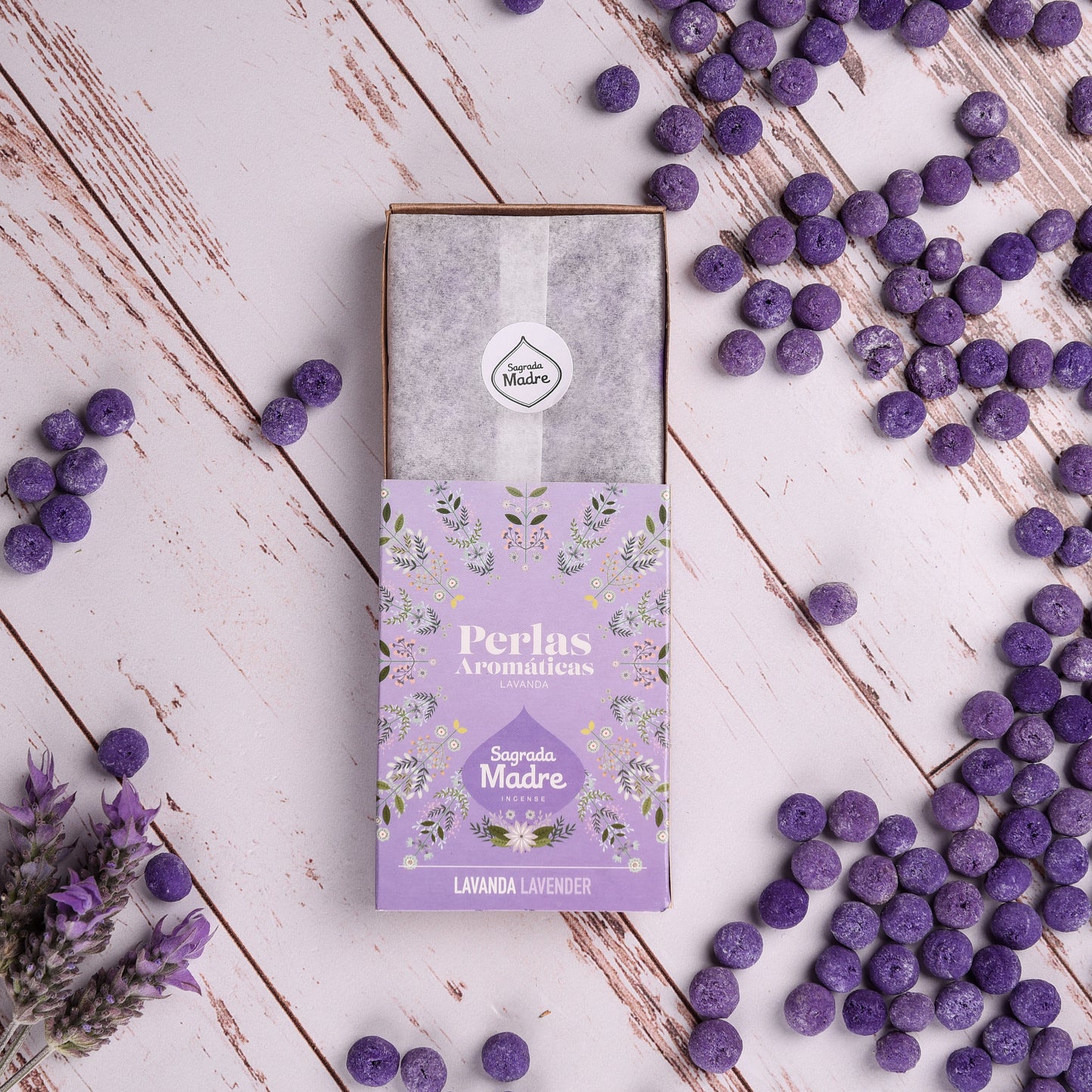 Perle aromatice cu Lavandă pentru relaxare și eliberarea stresului (SAGRADA MADRE - Perlas Aromaticas)