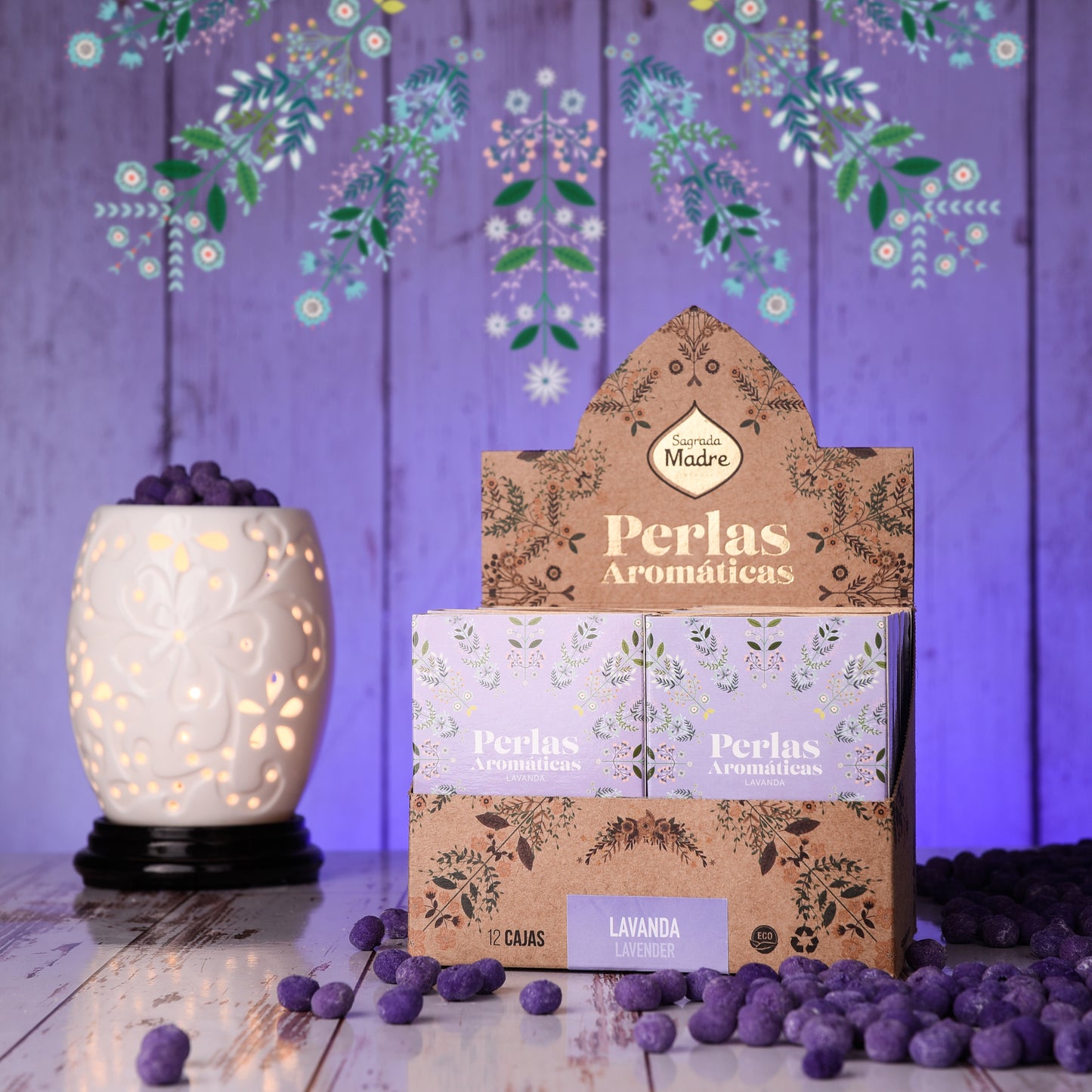 Perle aromatice cu Lavandă pentru relaxare și eliberarea stresului (SAGRADA MADRE - Perlas Aromaticas)