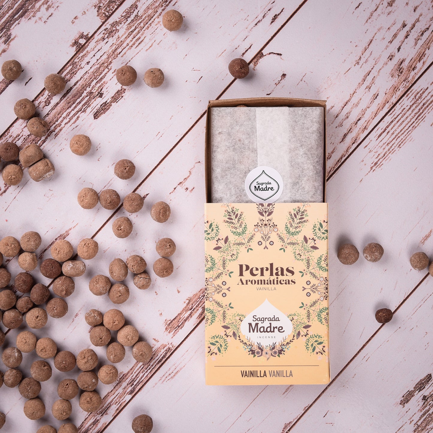 Perle aromatice cu Vanilie pentru calm și armonie (SAGRADA MADRE - Perlas Aromaticas)
