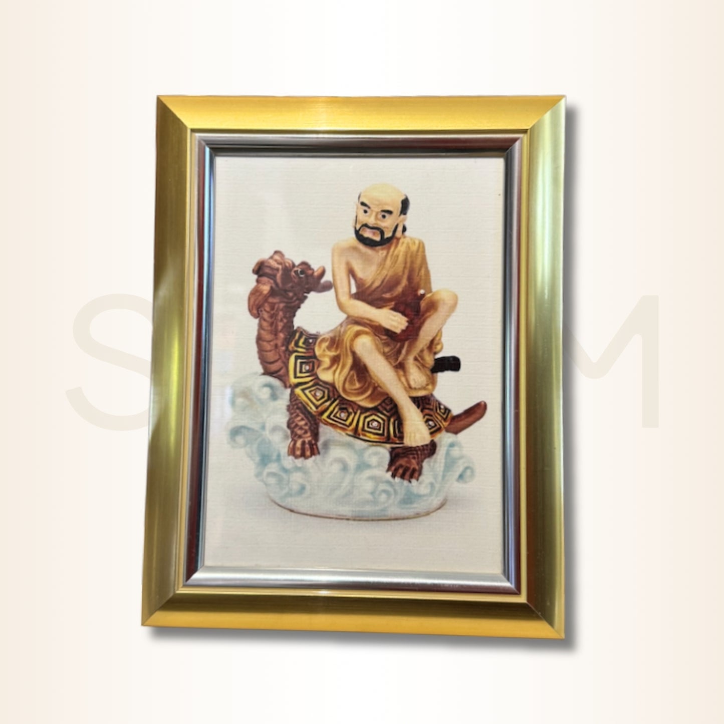 Tablou cu Maestrul Nemuritor pe țestoasa dragon - pentru înțelepciune, longevitate și protecție în familie