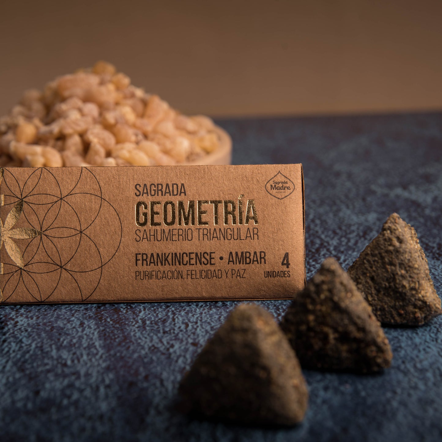 Triunghiuri energetice cu Ambră și Olibanum pentru purificare, fericire și liniște (SAGRADA MADRE – Geometria Sacra Astrala)