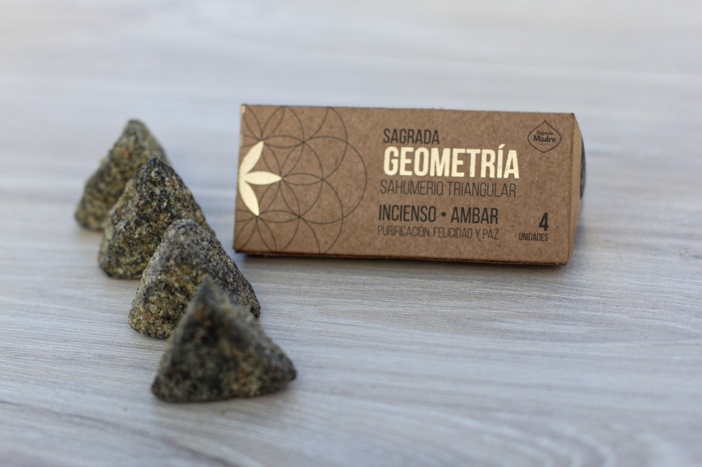 Triunghiuri energetice cu Ambră și Olibanum pentru purificare, fericire și liniște (SAGRADA MADRE – Geometria Sacra Astrala)