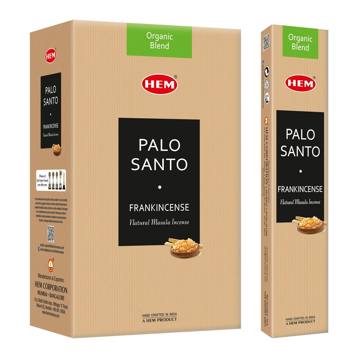 HEM PALO SANTO - FRANKINCENSE Bețișoare premium pentru casa