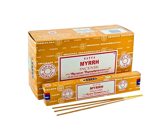 SATYA MYRRH - Betisoare parfumate premium pentru ghidare spirituala