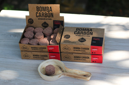Pastile de fumigație 7 puteri cu cărbune natural vegetal și mix de plante pentru echilibrare energetică x24 (SAGRADA MADRE - Bomba Carbon)