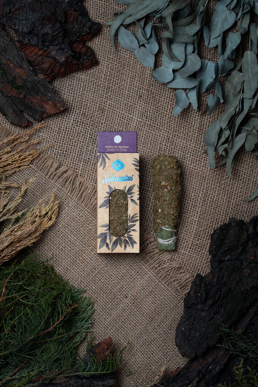Baghetă S de smudging cu 7 ierburi pentru înțelepciune și creativitate (SAGRADA MADRE – Sahumito)