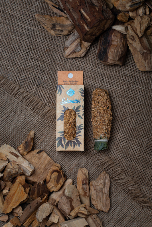 Baghetă S de smudging cu Palo Santo pentru curățare spirituală (SAGRADA MADRE – Sahumito)
