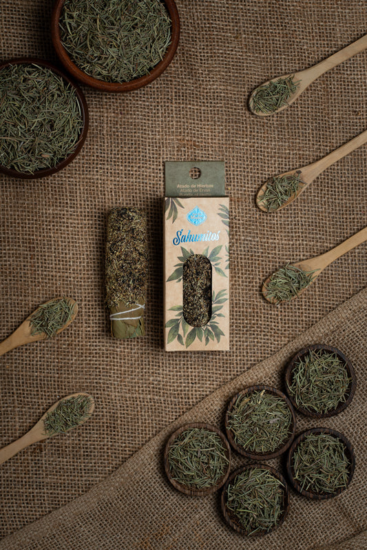 Baghetă S de smudging cu Rozmarin pentru conexiune și protecție spirituală (SAGRADA MADRE – Sahumito)