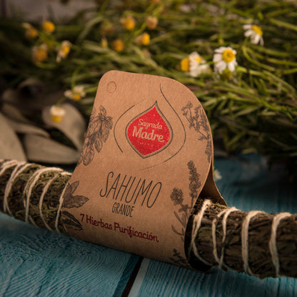 Baghetă de smudging cu 7 plante pentru purificare (SAGRADA MADRE – Sahumos)