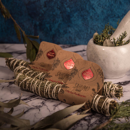 Baghetă de smudging cu 7 plante pentru purificare (SAGRADA MADRE – Sahumos)