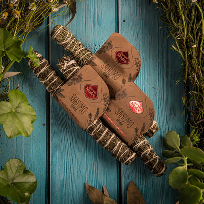 Baghetă de smudging cu 7 plante pentru purificare (SAGRADA MADRE – Sahumos)