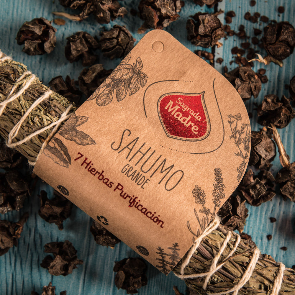 Baghetă de smudging cu 7 plante pentru purificare (SAGRADA MADRE – Sahumos)
