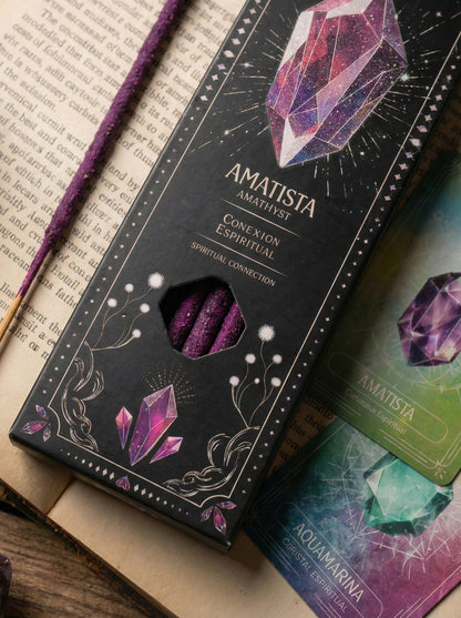 Bețișoare parfumate Ametist pentru claritate și protecție (SAGRADA MADRE - Tarot Gemas)