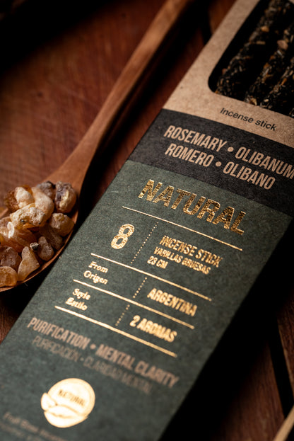 Bețișoare parfumate DUO cu Rozmarin și Tămâie pentru purificare și claritate mentală (SAGRADA MADRE – Natural)