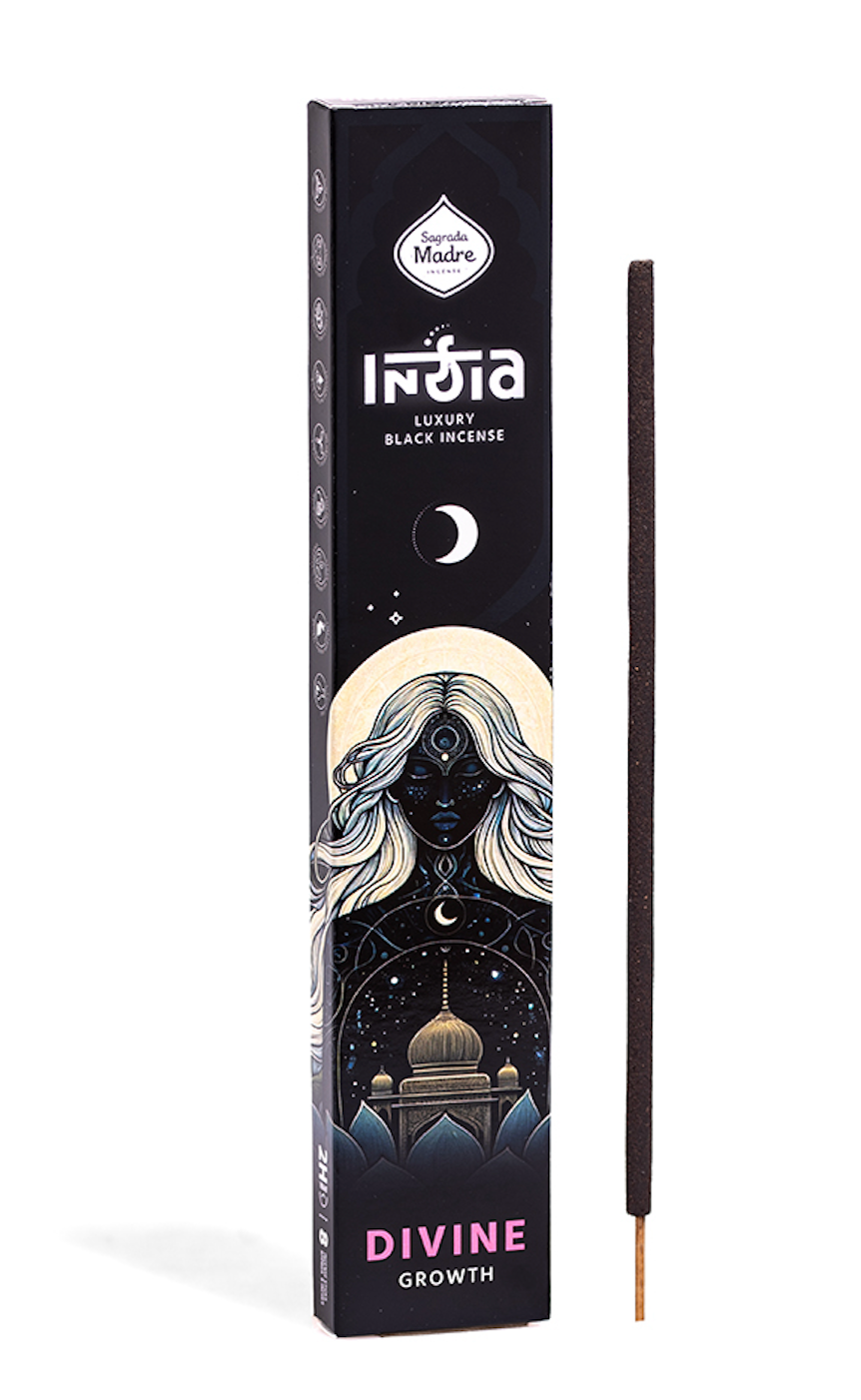 Bețișoare parfumate Divine pentru creștere personală (SAGRADA MADRE – India Black)