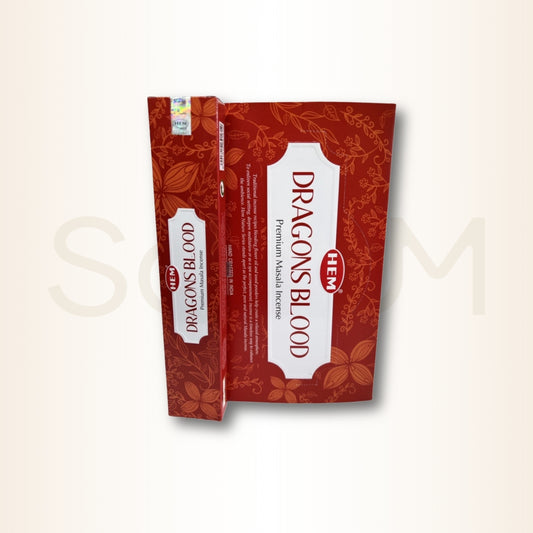 Bețișoare parfumate Dragon’s Blood pentru forță interioară și dezvoltare (HEM)