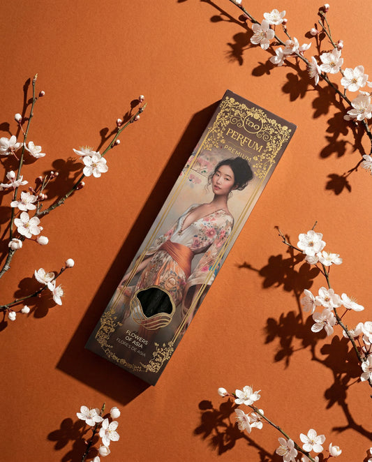 Bețișoare parfumate Flowers of Asia pentru pace și armonie amplificată (TAO Perfum Premium)