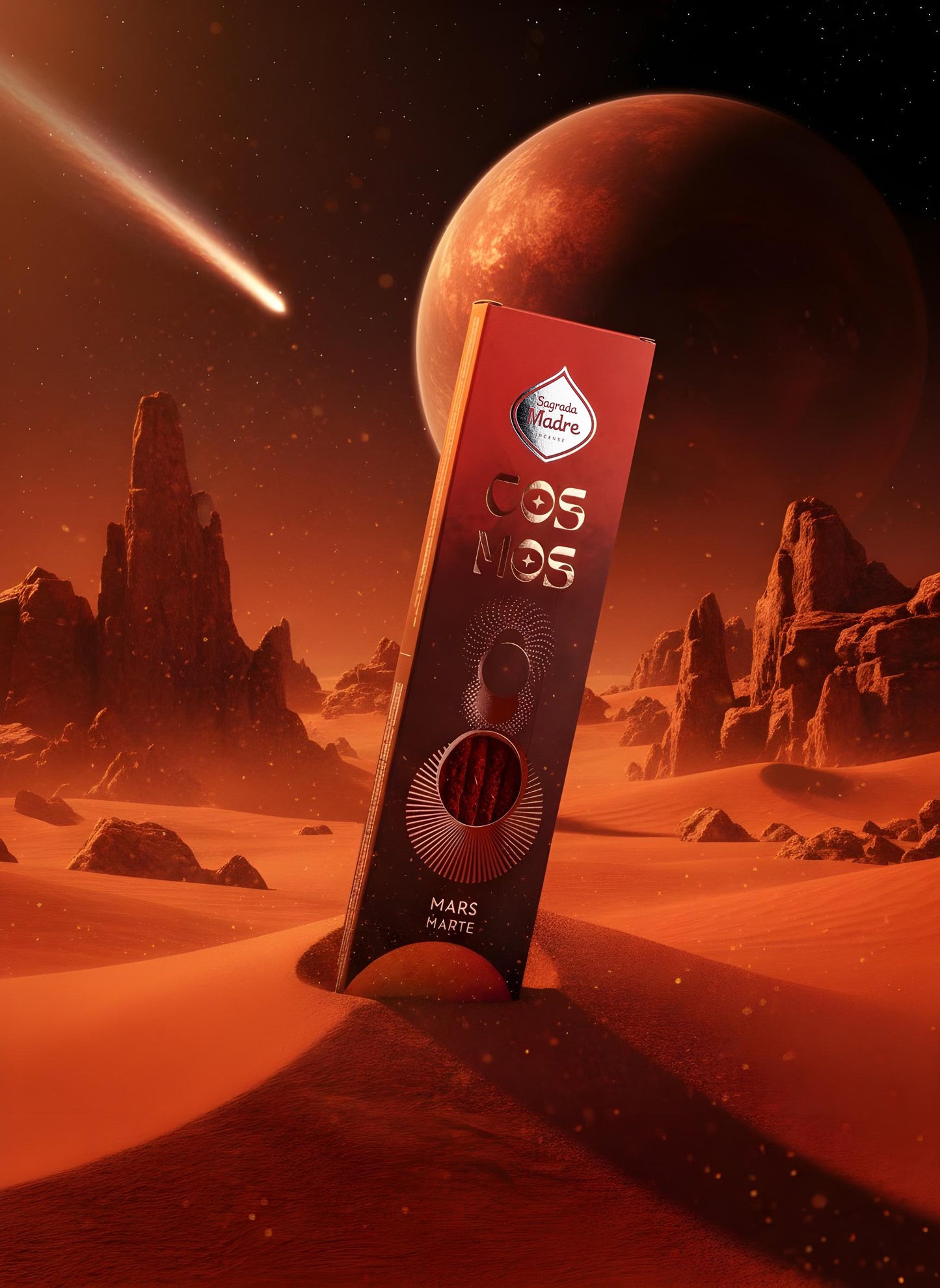 Bețișoare parfumate Marte cu Fructe roșii și Palo Santo pentru curățare, curaj și putere (SAGRADA MADRE – Cosmos)