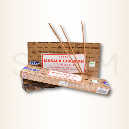 Bețișoare parfumate Masala Chandan pentru purificare, echilibru și liniște interioară (SATYA)