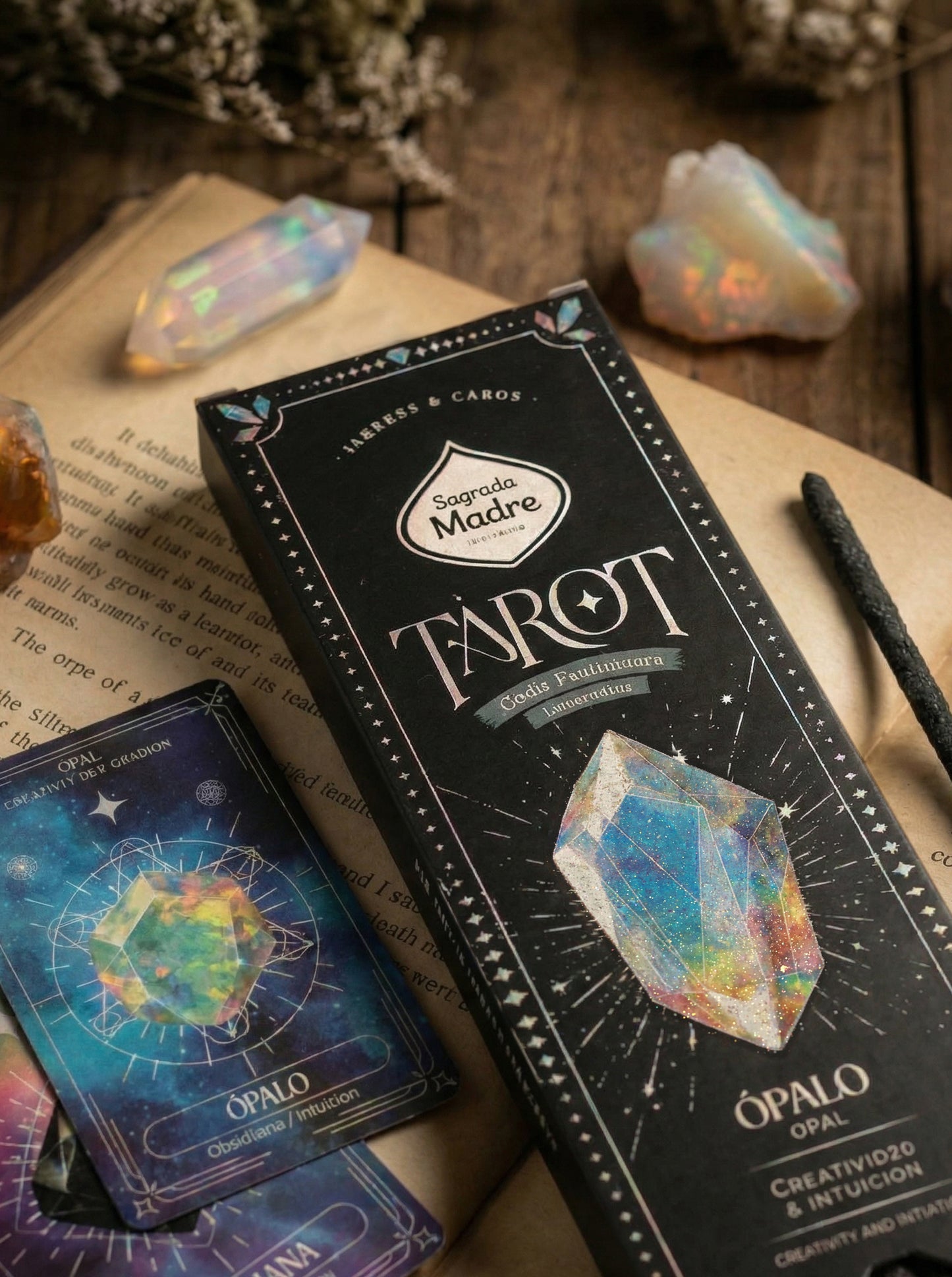 Bețișoare parfumate Opal pentru creativitate și intuiție (SAGRADA MADRE - Tarot Gemas)