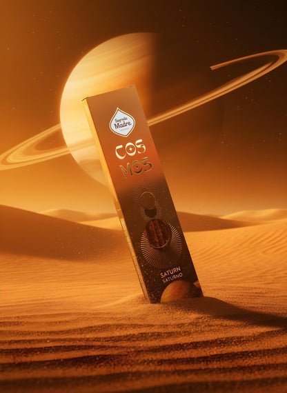 Bețișoare parfumate Saturn cu Smirnă și Chiparos pentru energie, focus și înțelepciune (SAGRADA MADRE – Cosmos)