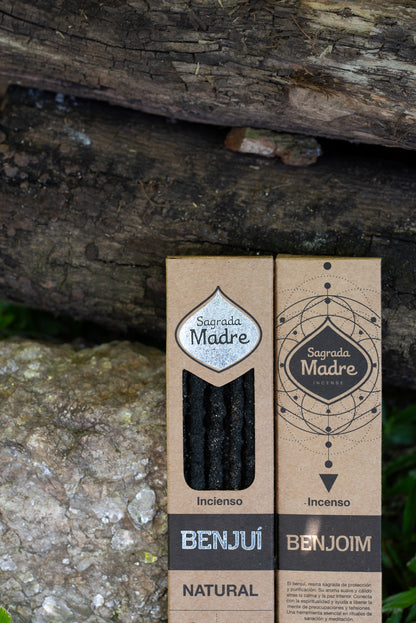 Bețișoare parfumate cu Benzoin (Benjui) pentru relaxare și armonie (SAGRADA MADRE - Natural)